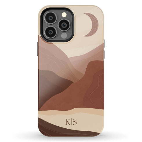 Boho Landscape Custom Initials iPhone Case